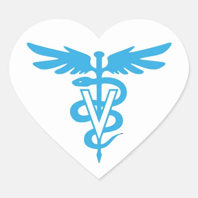 Sticker Cœur Symbole de la médecine vétérinaire (Devant)