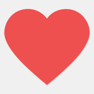 Sticker Cœur Symbole de l'amour : Rouge pâle Orange Couleur à l