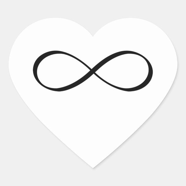Sticker Cœur Symbole de l'infini (Devant)