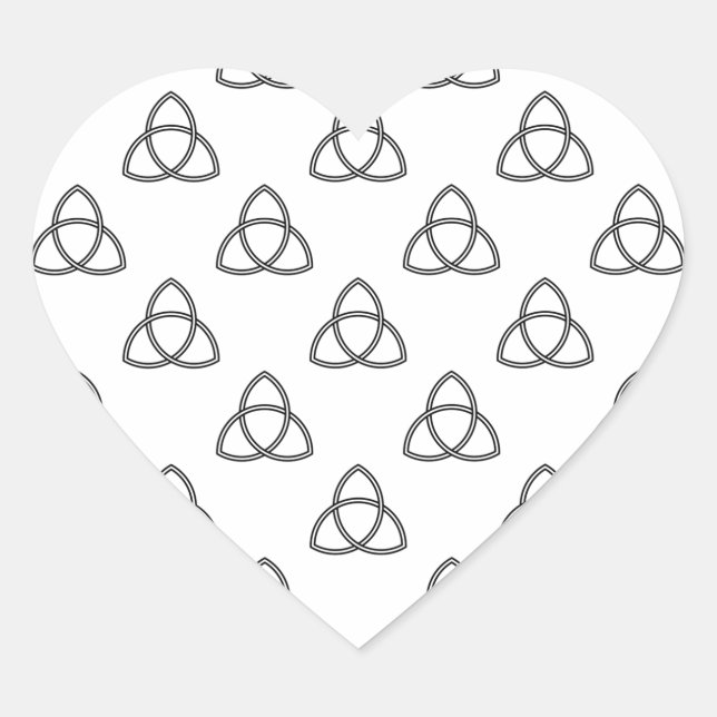 Sticker Cœur Symbole Triquetra Vesica (Devant)