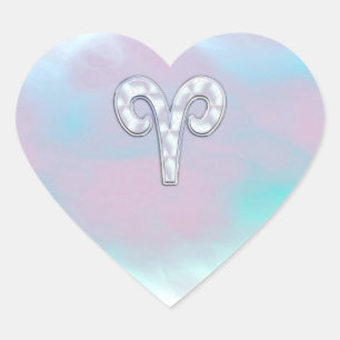 Sticker Cœur Symbole zodiaque de la Mère de style perle