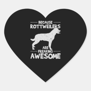 Sticker Cœur T-shirt de Rottweiler
