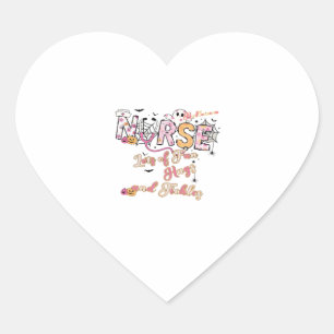 Sticker Cœur T-shirt essentiel pour infirmière pédiatrique avec