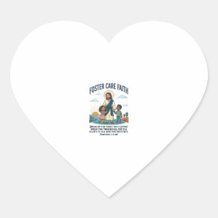 Sticker Cœur T-shirt graphique chrétien Adoption de Jésus Soins