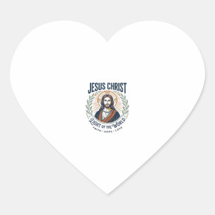 Sticker Cœur T-Shirt Jésus Mode Féminine Valeurs Inspiration