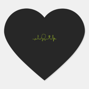 Sticker Cœur T-shirt Pickleball Heartbeat