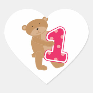 Sticker Cœur T-shirts et cadeaux 1er anniversaire