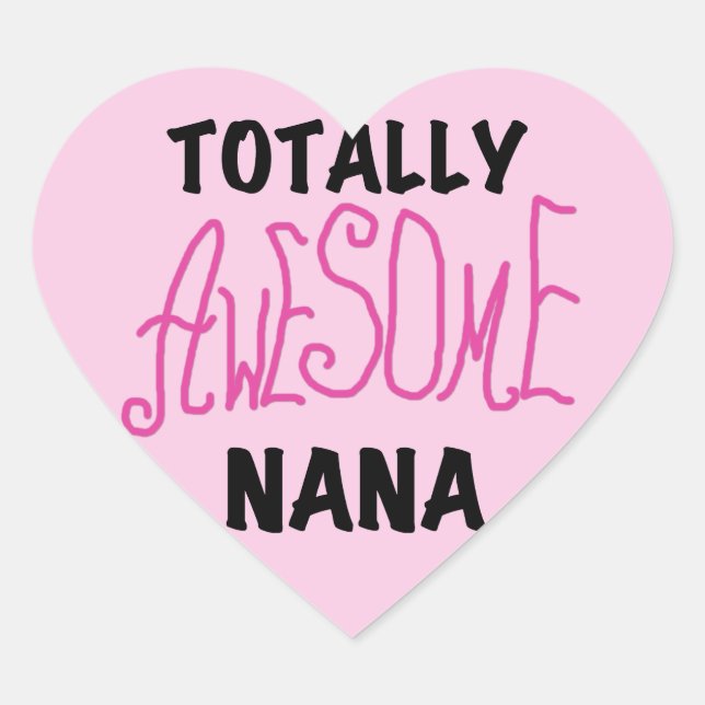 Sticker Cœur T-shirts et cadeaux Nana Pink totalement géniaux (Devant)