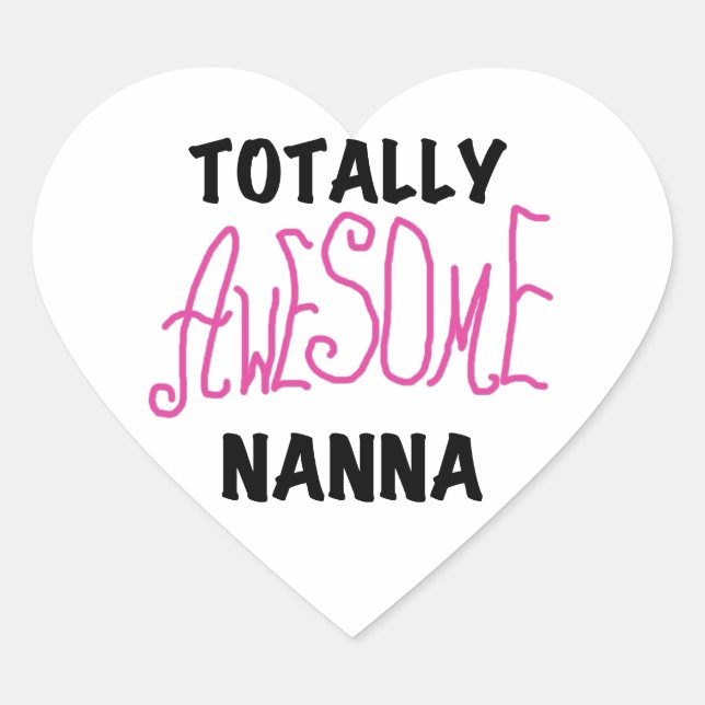 Sticker Cœur T-shirts et cadeaux Nanna roses absolument géniaux (Devant)