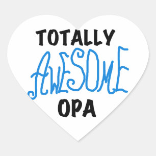 Sticker Cœur T-shirts et cadeaux Opa bleu absolument géniaux