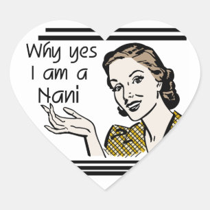 Sticker Cœur T-shirts et GIfts rétro Nani