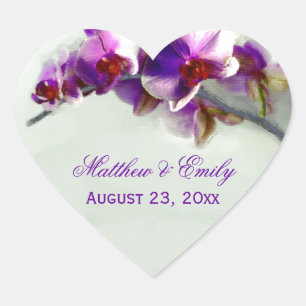 Sticker Cœur Tableau radiant orchidée