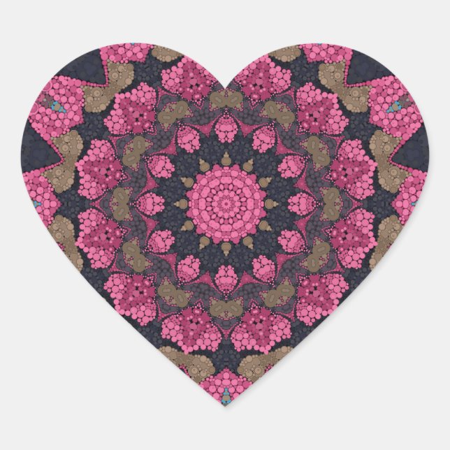 Sticker Cœur Tapis perse (Devant)
