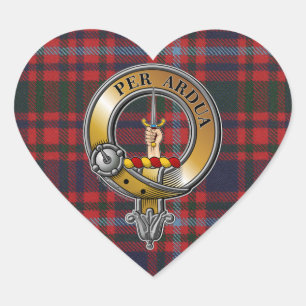 Sticker Cœur Tartan et insigne MacIntyre