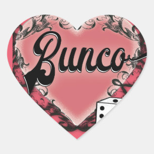 Sticker Cœur tatouage de coeur de bunco