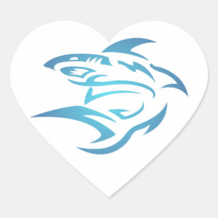 Sticker Cœur Tattoo Hai shark