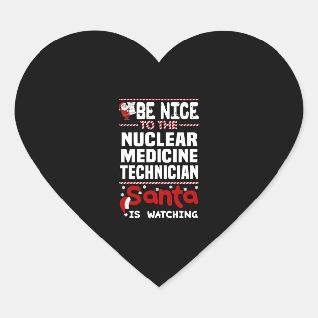 Sticker Cœur Technicien en médecine nucléaire (Devant)
