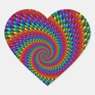 Sticker Cœur Teinture de lacet basique