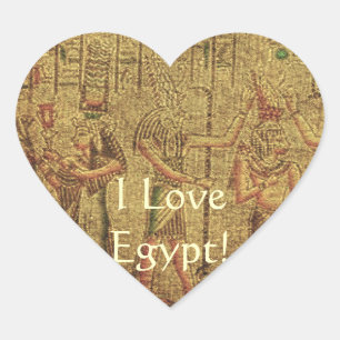 Sticker Cœur Temple égyptien antique Mur Art