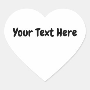 Sticker Cœur Texte personnalisé