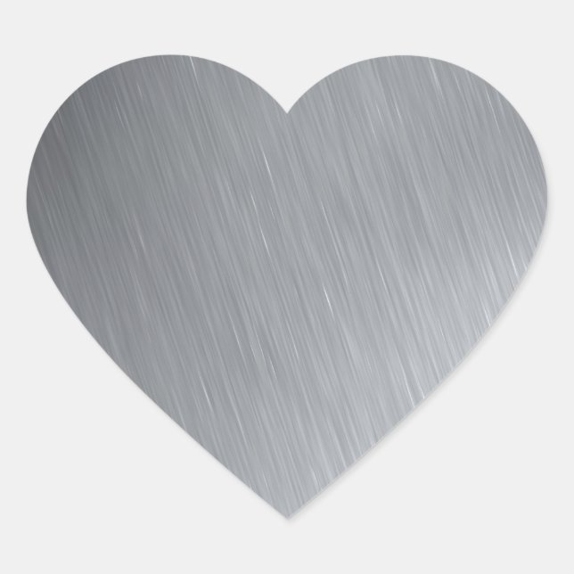 Sticker Cœur Texture en acier inoxydable avec éclairages (Devant)