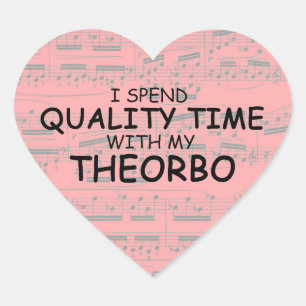 Sticker Coeur Théorbo Temps de Qualité