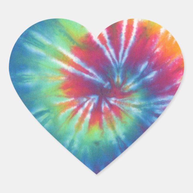 Sticker Cœur Tie Dye One (Devant)
