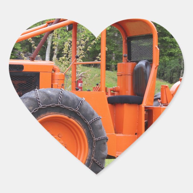 Sticker Cœur Timberjack Skidder (Devant)