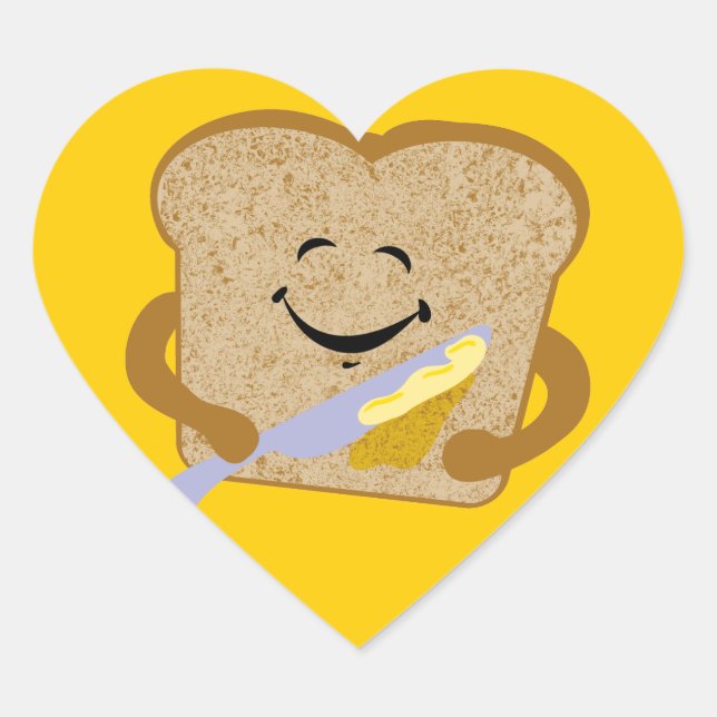 Sticker Cœur Toast Et Beurre (Devant)