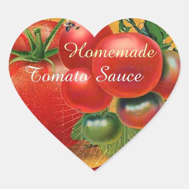 STICKER CŒUR TOMATOES CHATOUILLERS CANNINGS SAUCE TOMATO (Devant)