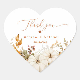 Sticker Cœur Tomber amoureux Mopdern rustique Mariage Merci