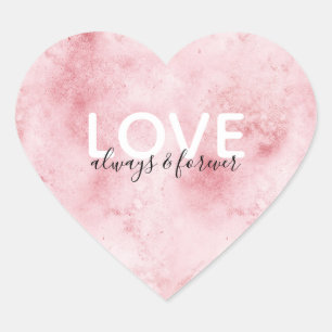 Sticker Cœur Toujours Amour Rose