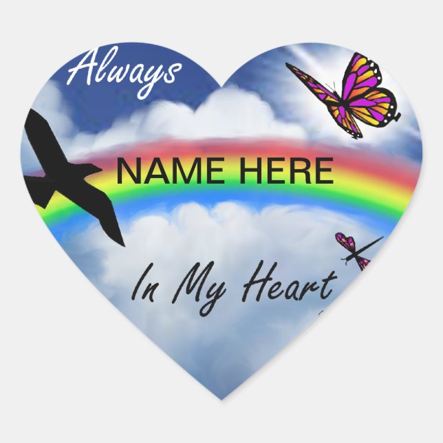 Sticker Cœur Toujours dans mon coeur (Devant)