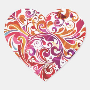 Sticker Cœur Tourbillon de coeur