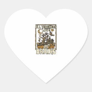 Sticker Cœur Tous les enseignants aiment la maison hantée Hallo