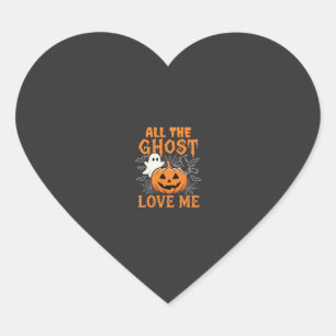 Sticker Cœur Tout les fantômes m'aiment Halloween Design_1