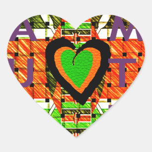 Sticker Cœur Toute l'Afrique Dans un seul pays. Faites-en un dr