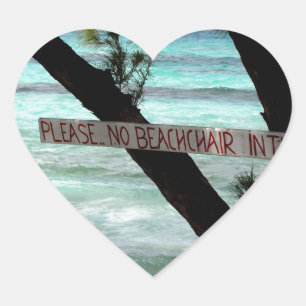 Sticker Cœur Transats Rum Point Grand Cayman