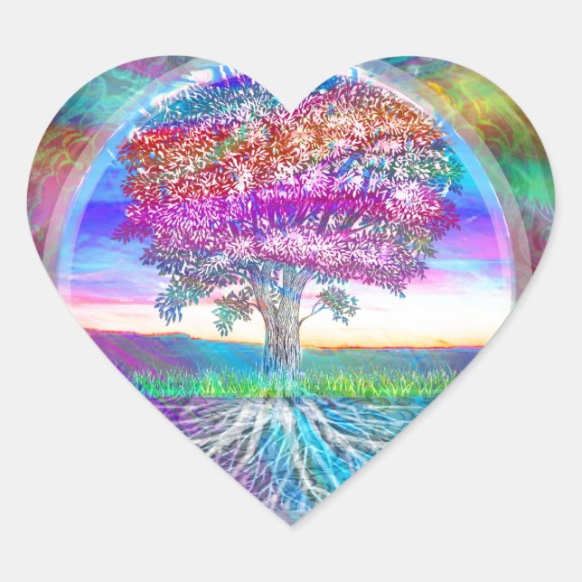 Sticker Cœur Tree of Life (Devant)