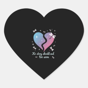 Sticker Cœur Tricot Violet de Sensibilisation à la Prévention d