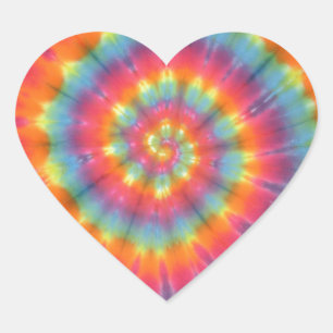 Sticker Cœur Trippy Little Swirl Tie Dye PhatDyes
