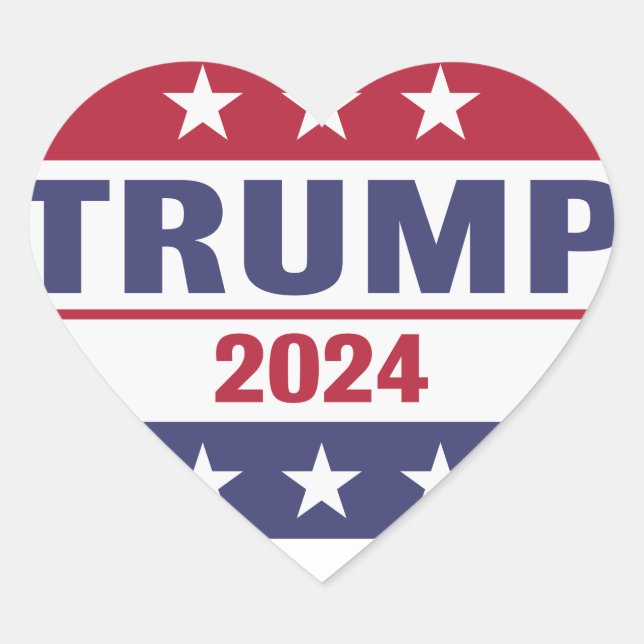 Sticker Cœur Trump 2024 (Devant)