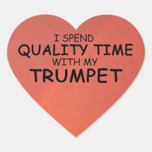 Sticker Coeur Trumpet Time de qualité