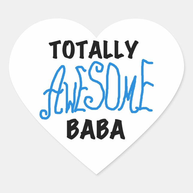 Sticker Cœur Tshirts et cadeaux Baba absolument géniaux (Devant)