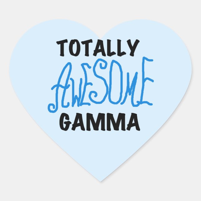 Sticker Cœur Tshirts et cadeaux Gamma Blue totalement géniaux (Devant)