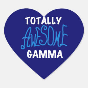 Sticker Cœur Tshirts et cadeaux Gamma Blue totalement géniaux