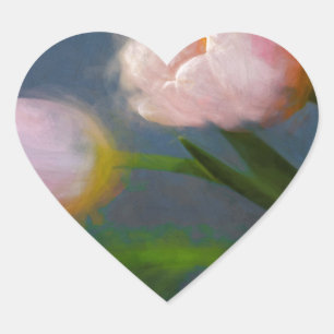 Sticker Cœur Tulipes 3