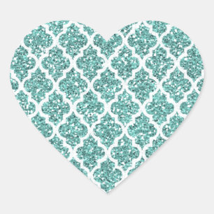 Sticker Cœur Turquoise