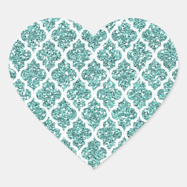 Sticker Cœur Turquoise (Devant)