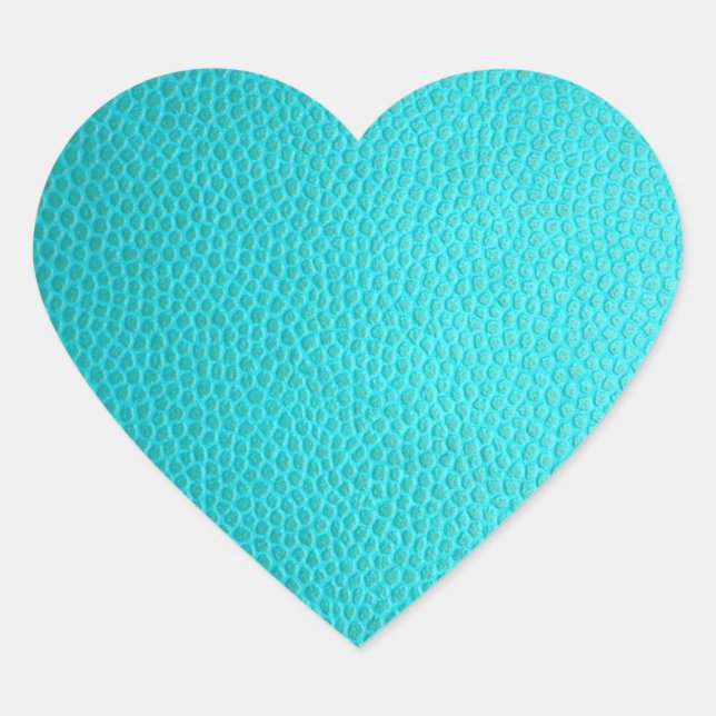 Sticker Cœur Turquoise Créez votre propre modèle vierge (Devant)